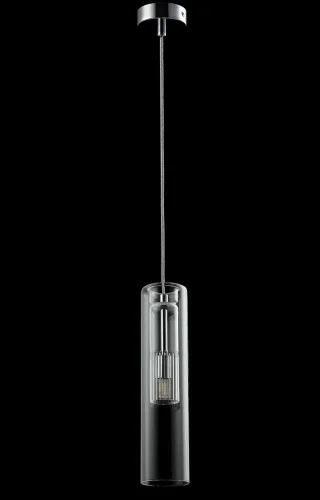 Светильник подвесной BELEZA SP1 F CHROME Crystal Lux прозрачный 1 лампа, основание хром в стиле лофт  фото 3